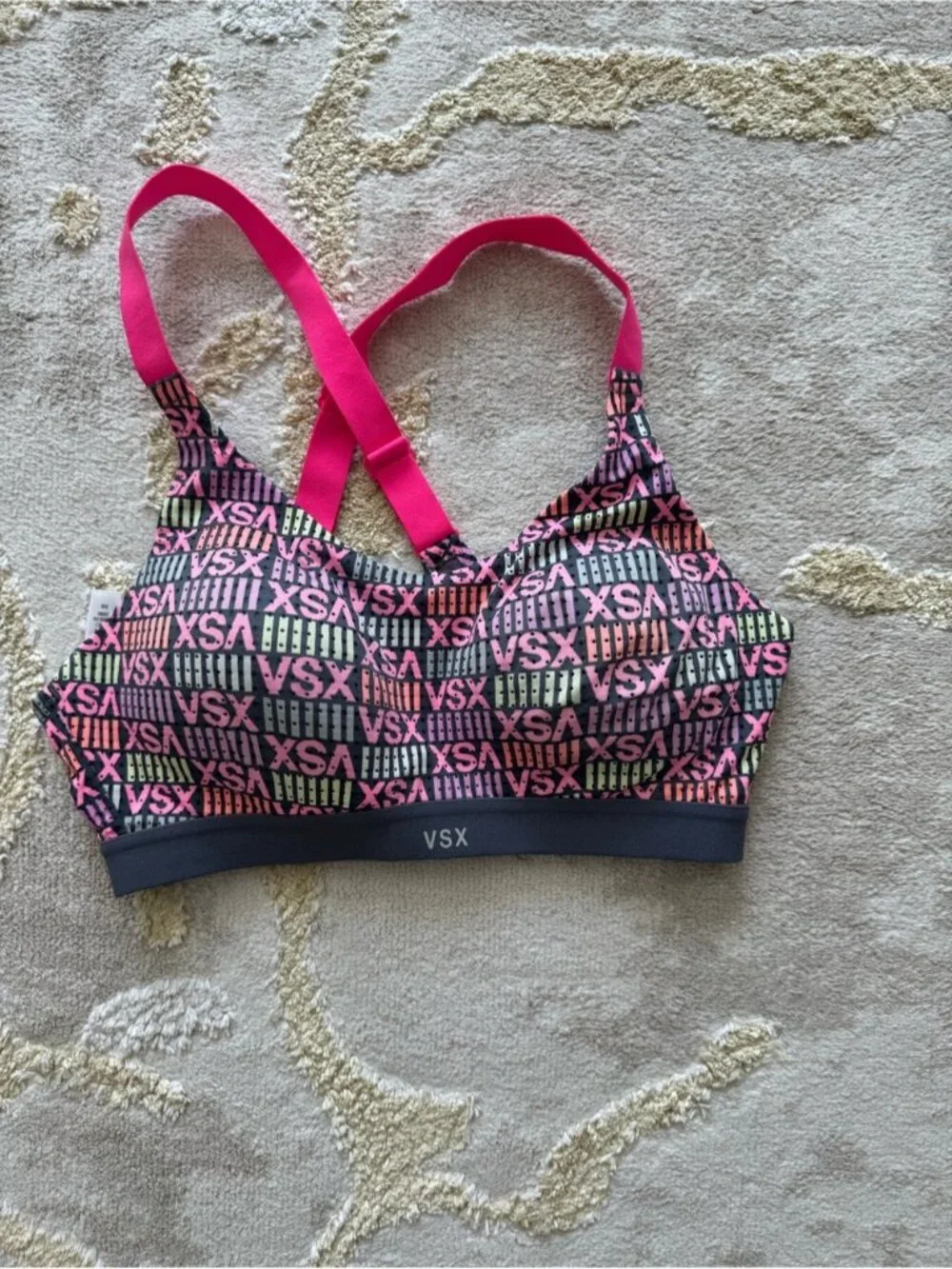 Victoria's Secret VSX Pink Logo Sports Bra 32C